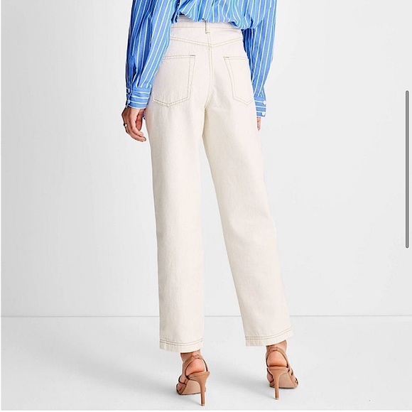 Future Collective Kahlana Barfield Brown Woman's Ankle Cropped Straight leg new - Picture 5 of 10